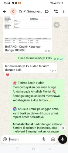 Testimonial Papan Bunga ciluluk