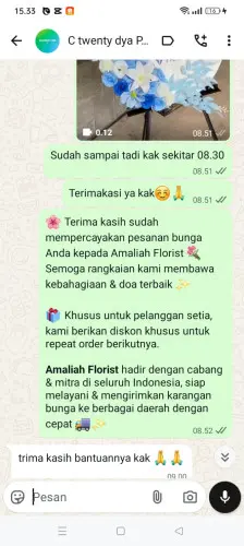 Testimonial Standing Flower ciluluk